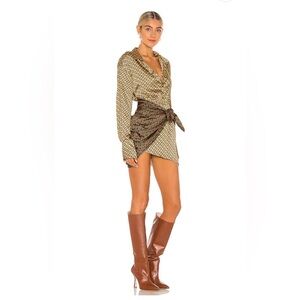 The Kamille Mini Dress in Tan